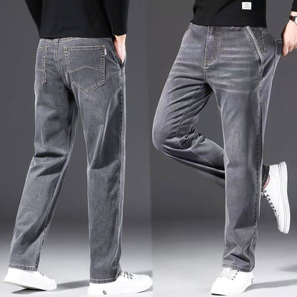 Men's High Waist Straight Jeans