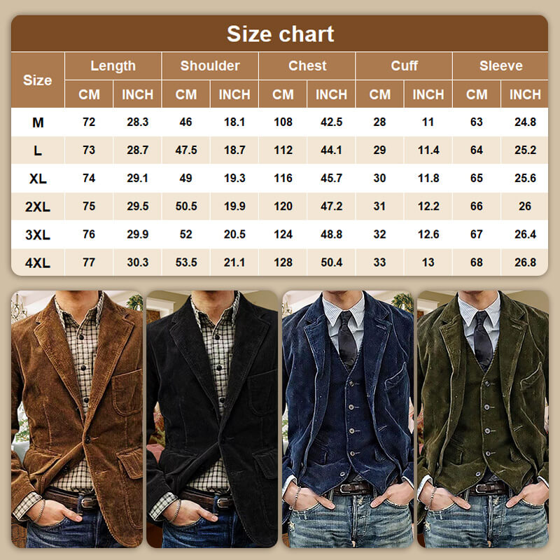 Men's Winter Corduroy Blazer