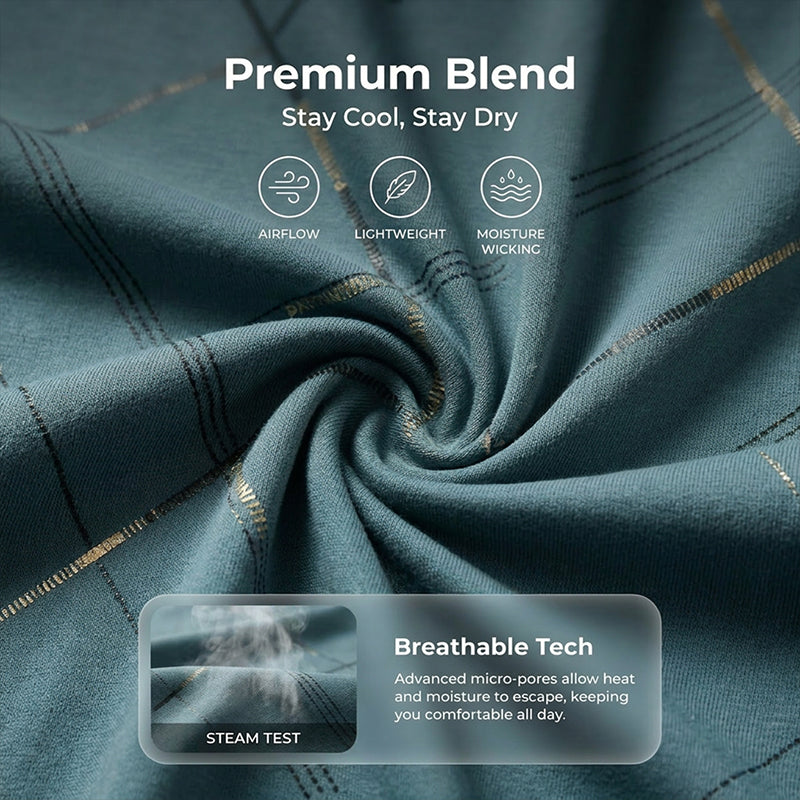 Men's Ice Silk Stretch Shirt – Waterproof, Quick-Dry & Eco-Friendly – Cool Breathable Tech Fabric Shirt 🌿