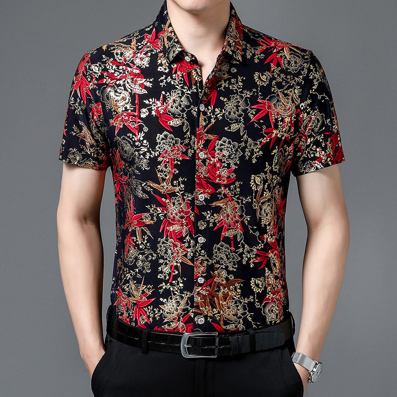 🔥Men's Trendy Pattern Breathable Short Sleeve Shirt