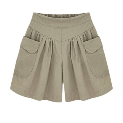 Women Beach Casual Hot Shorts with Elastic Waistbande