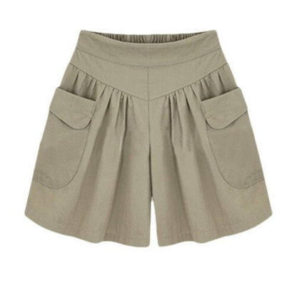 Women Beach Casual Hot Shorts with Elastic Waistbande