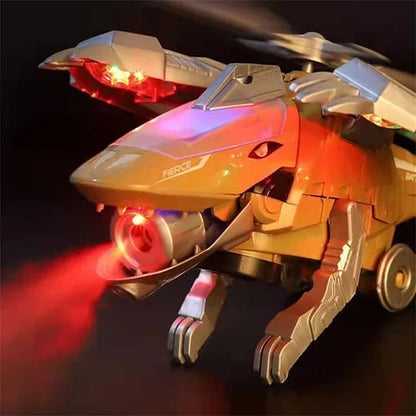 Hot Sale LED Transforming Dinosaur Helicopter Toy