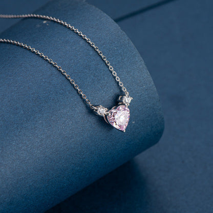 Loving Heart Pink Diamond Necklace