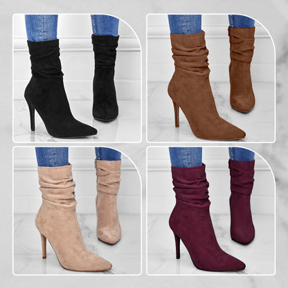 💖Women's Pointed Toe High Heel Short Boots