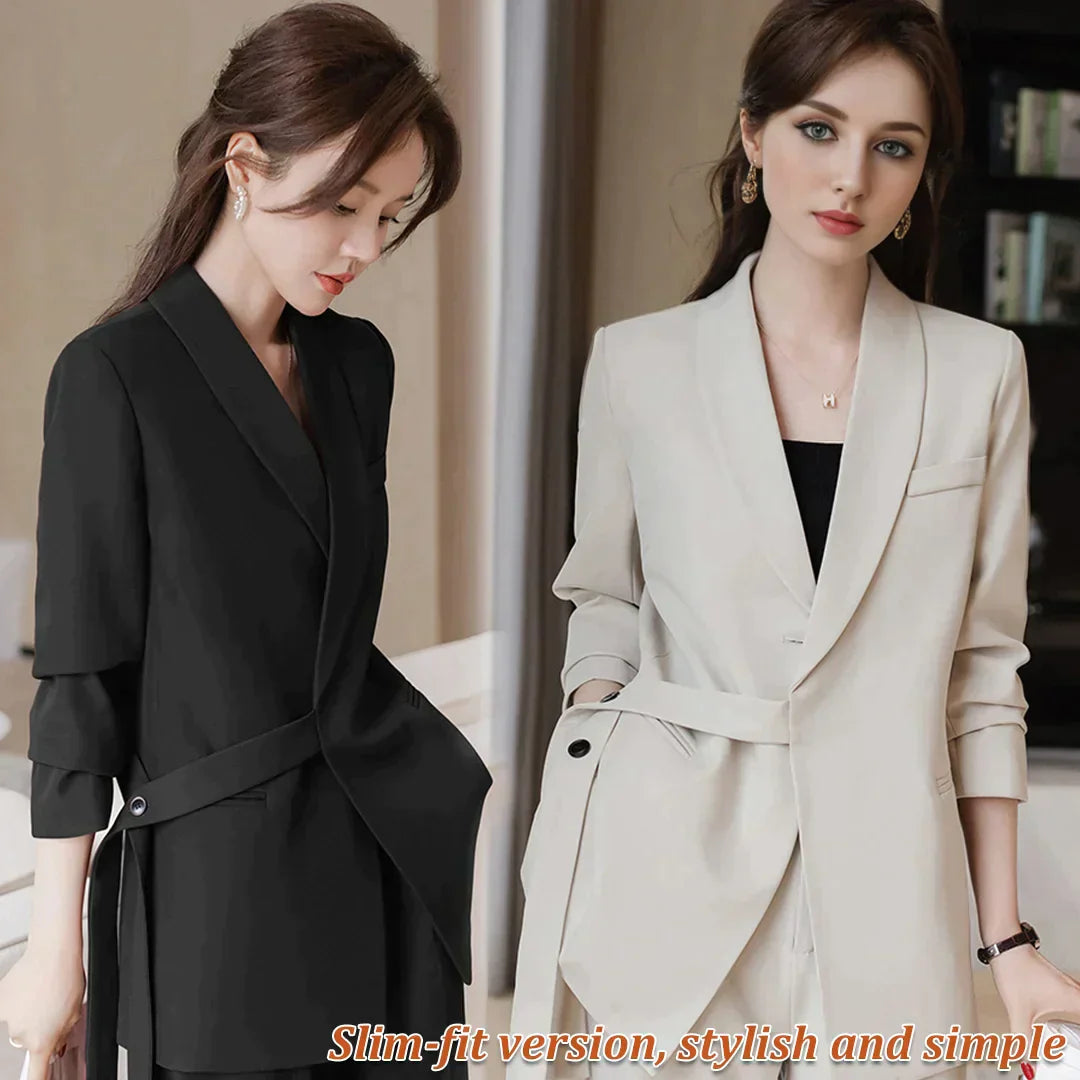 Women's Designer Lace-Up Suit Versatile Spring and Fall Women's Clothing