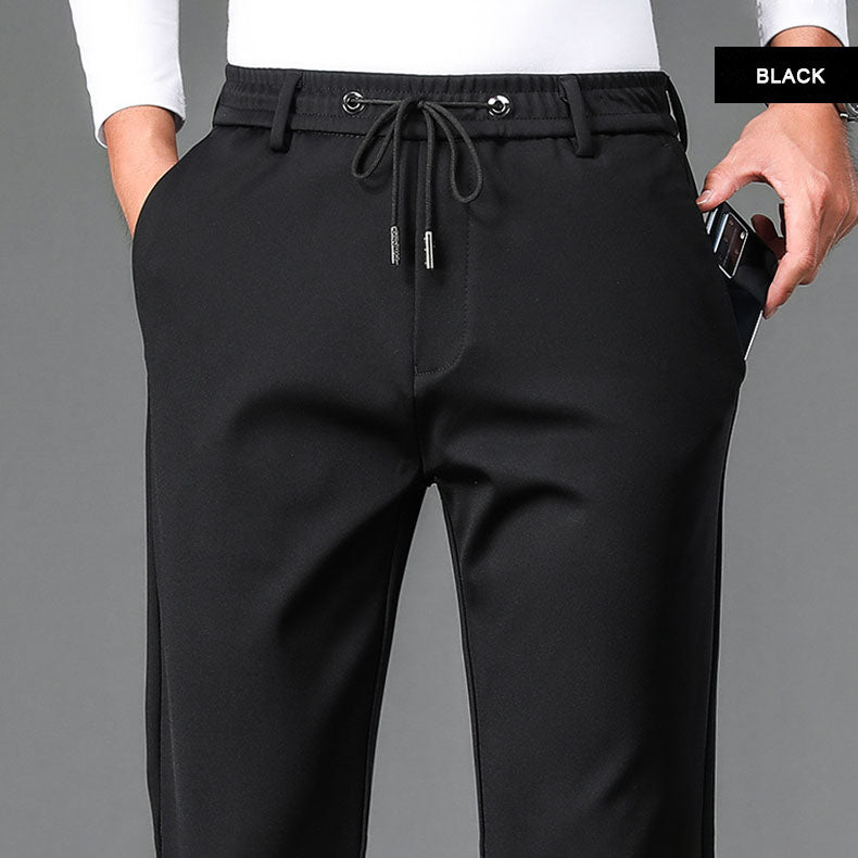 Men's Non-Iron Stretch Mercerized Cotton Casual Sports Pants