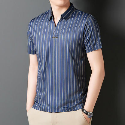 Men's Summer Striped Short Sleeve Shirt