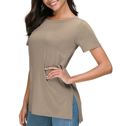 Women's Summer Casual Side Slit T-Shirt