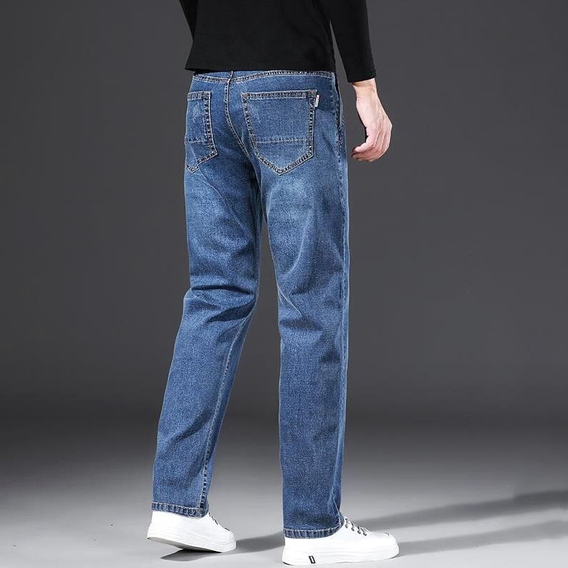 Men's High Waist Straight Jeans