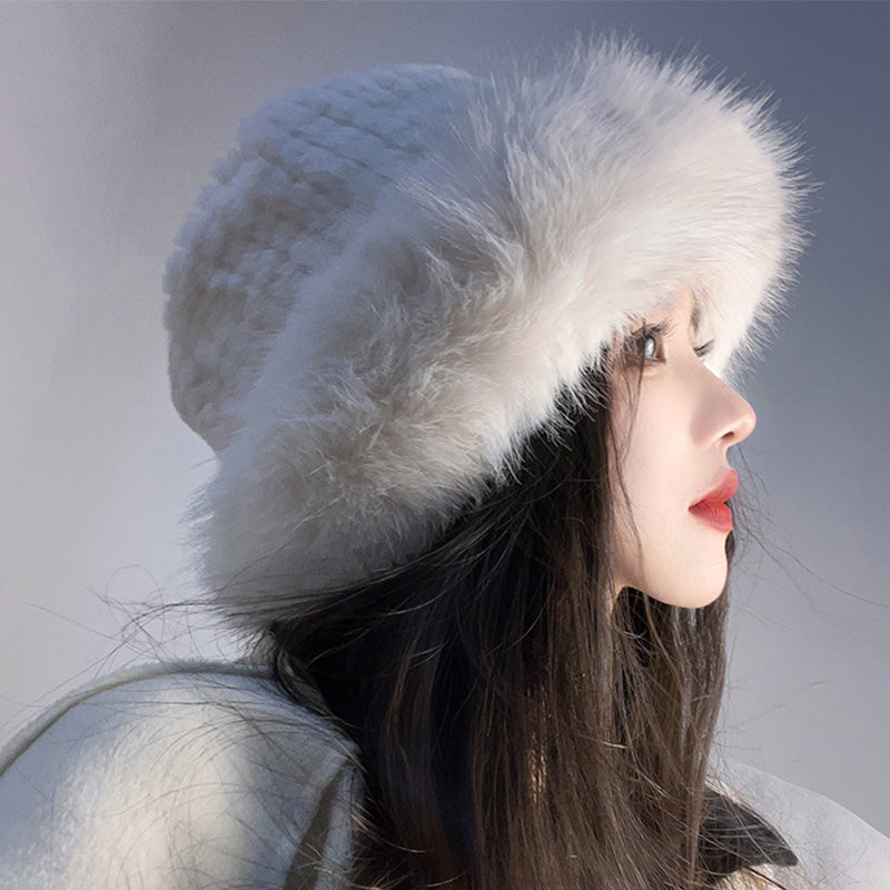 🎁Warm Gift 👒- Women's Warm Fashion Synthetic Rabbit Fur Fisherman Hat