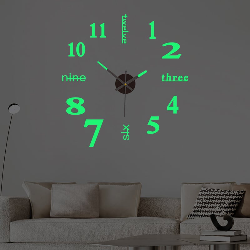 3D Wall Decal Decorative Clock