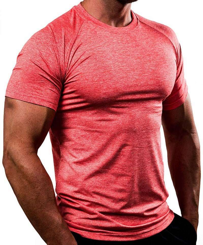 Men's quick-drying high-elasticity fitness running T-shirt, sportswear