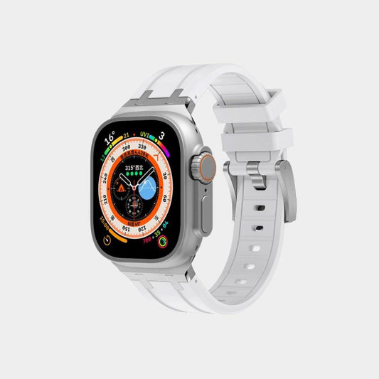 New AP Metal Head Silicone Band For Apple Watch