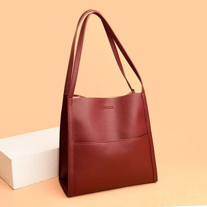 💯Solid Color Leather Shoulder Bag