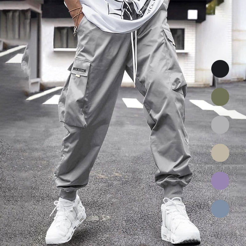 Men's Casual Loose Vintage Flap Pocket Jogger Pants