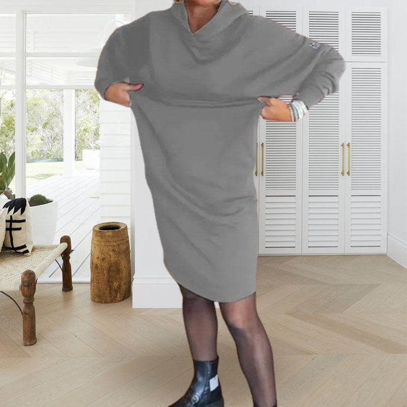Women's Padded Hoodie Dress with Pockets