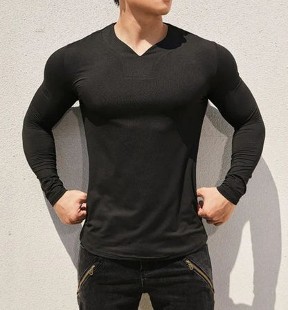 V-Neck Sports Long Sleeves
