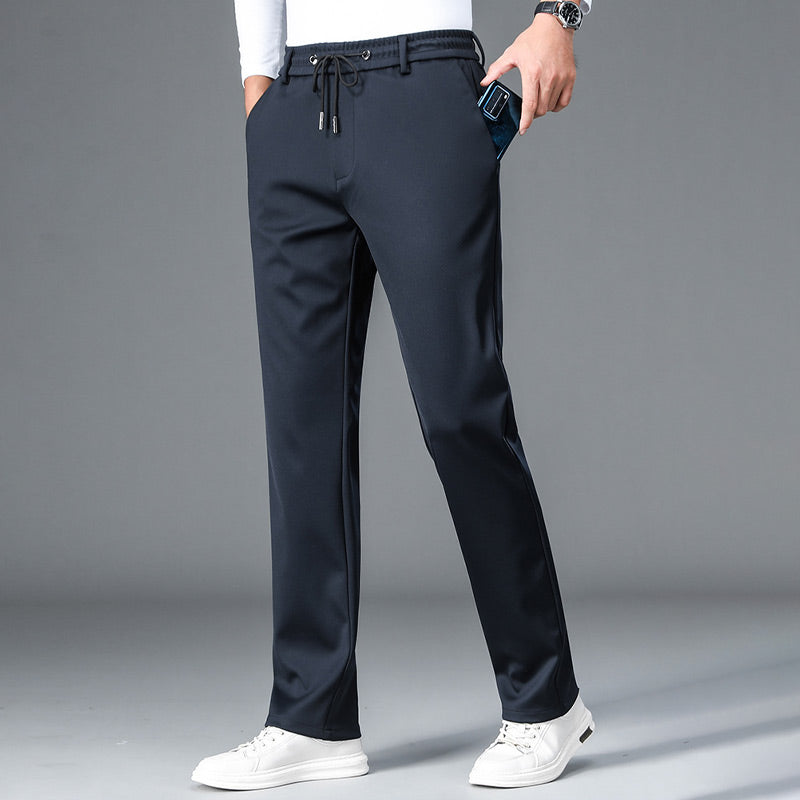 Men's Non-Iron Stretch Mercerized Cotton Casual Sports Pants