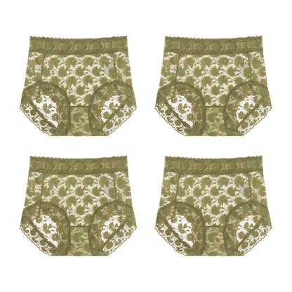 🔥Summer Hot Sale🔥Pay 1 Get 4packs🌷Sexy Seamless Thin Lace Silk Care Panties