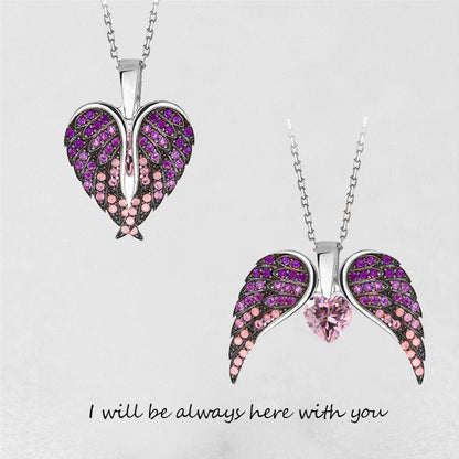 Angel Wing Heart Necklace