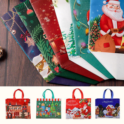 [Best Gift For Kids] Halloween & Christmas Non-Woven Candy Tote Bag