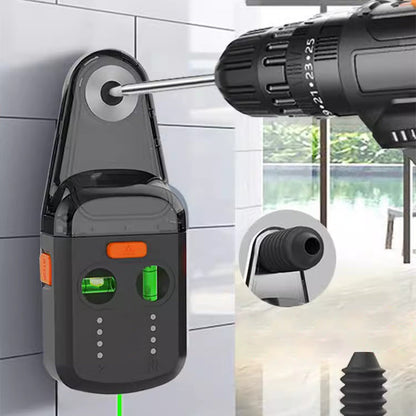 2-in-1 Wall-mounted Laser Level Instrument Electric Drilling Dust Collector