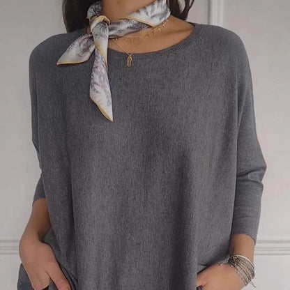 Women's Round Neck Loose Knit Top