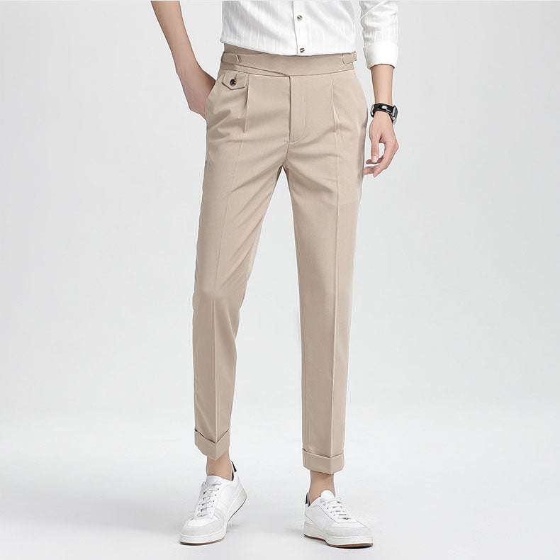 Men’s High-end Summer Casual Business Straight-leg Pants