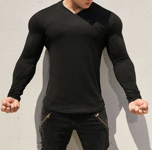 V-Neck Sports Long Sleeves