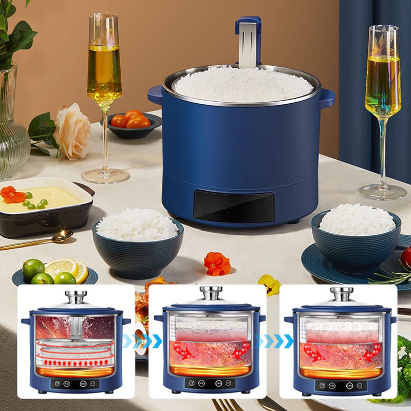 3L Smart Lifting Electric Hot Pot with Steaming Basket