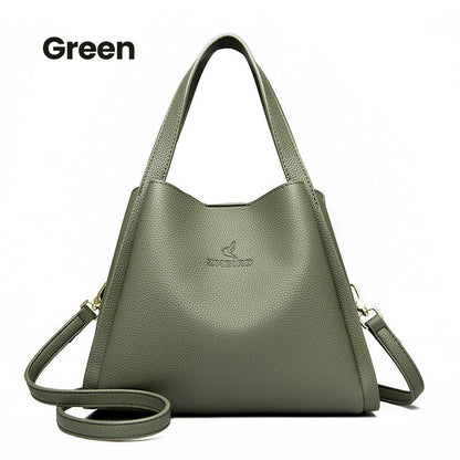 Best Gift For Her - Fashionable Classic Multi-Functional Soft Embossed Leather Bag