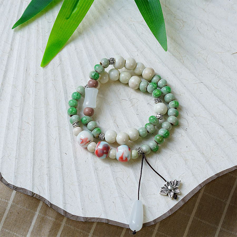 🤩 Vintage Ceramic Beads Bracelet