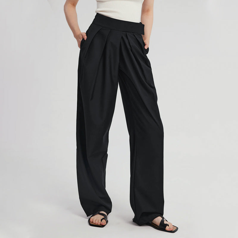 Women's Velcro High Waist Wide Leg Pants