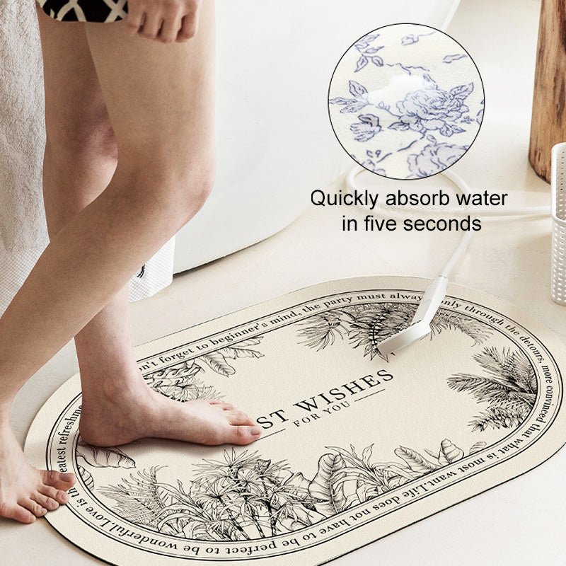 Diatomaceous Earth Water Absorbent Quick Dry Non-Slip Bath Mat