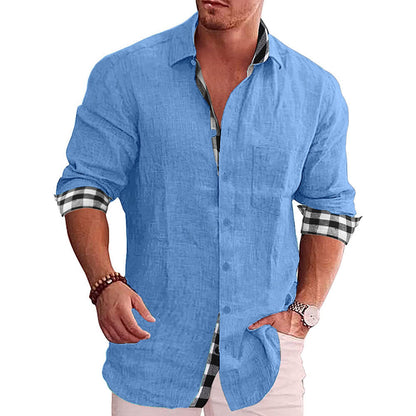 Summer Gentleman Paneled Casual Buttons Pocket Blouse