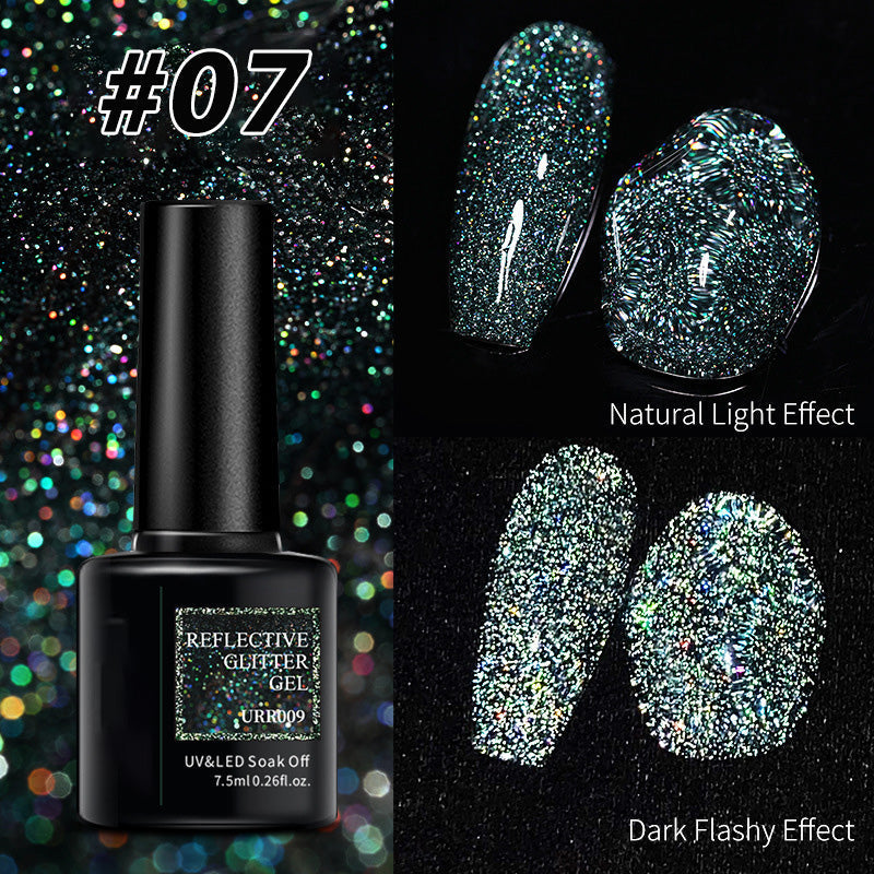 Christmas Dress Up Shiny Reflective Fluorescent Gel Nail Polish