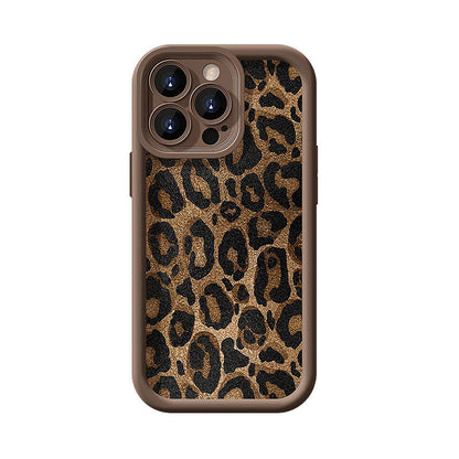 Leopard Print iPhone Case with Lanyard