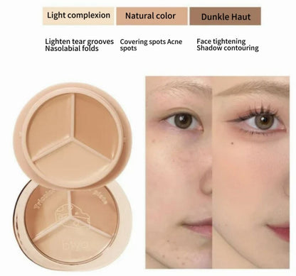 3-In-1 Contouring And Brighten Concealer Palette