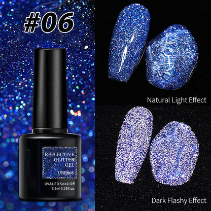 Christmas Dress Up Shiny Reflective Fluorescent Gel Nail Polish