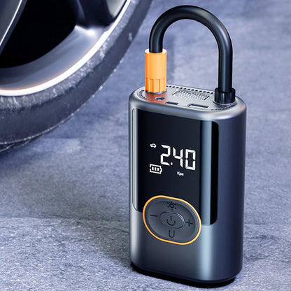 🔥Multifunctional Portable Car Tire Inflator with Light