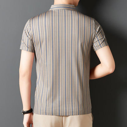 Men's Summer Striped Short Sleeve Shirt