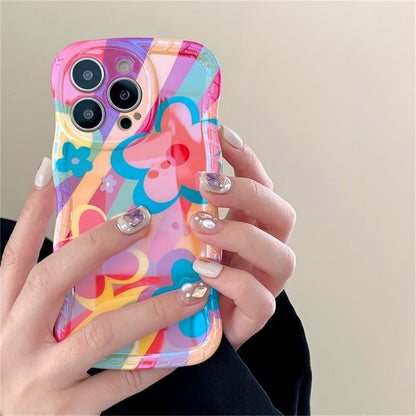 New Dopamine Graffiti Flower Case For iPhone