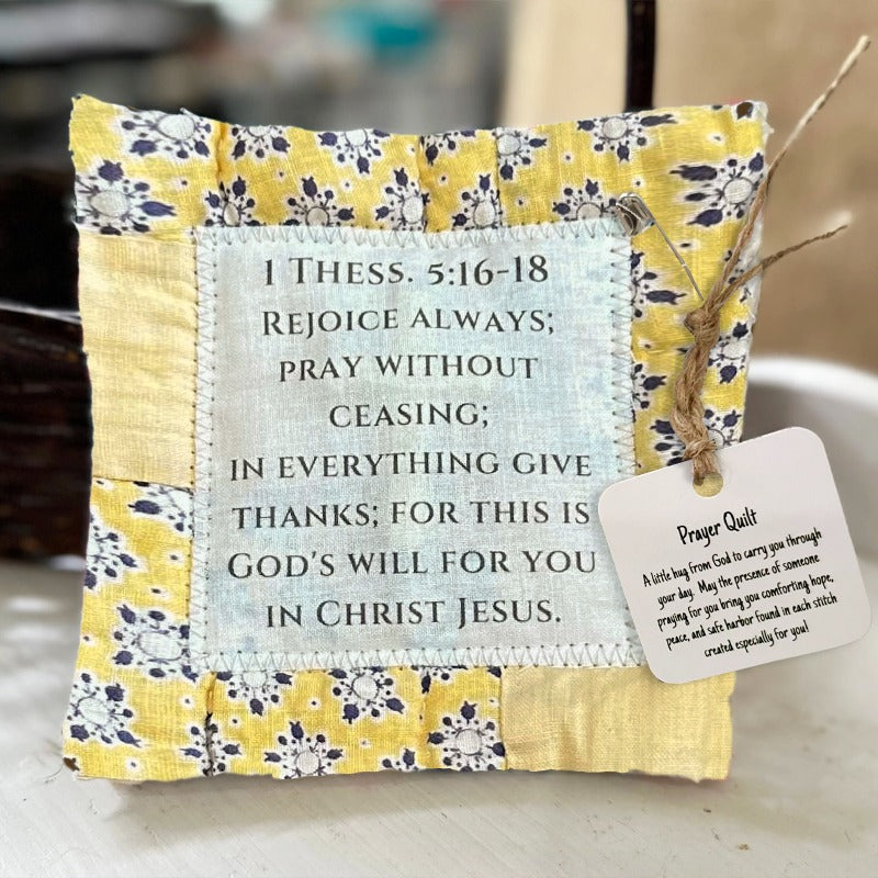 💜✝️Best Encouraged And Blessed Gift-Prayer Quilt With Cross Inside