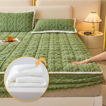 Thickened Warm Fitted Bed Sheet - Great Gift