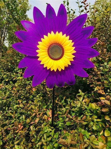 Colorful Sunflower Windmill-For Decoration Outside Yard