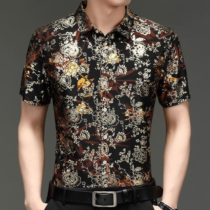 🔥Men's Trendy Pattern Breathable Short Sleeve Shirt
