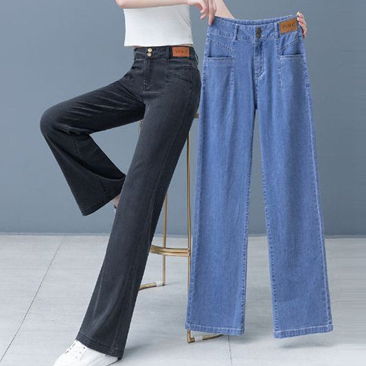 Women’s Cooling Ice Silk Straight-leg Denim Pants