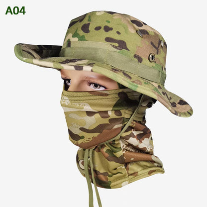 2-in-1 Camouflage Fishing Hat and Mask Neck Wrap