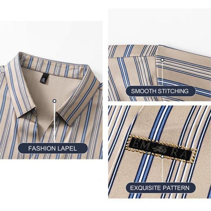 Men's Summer Striped Short Sleeve Shirt